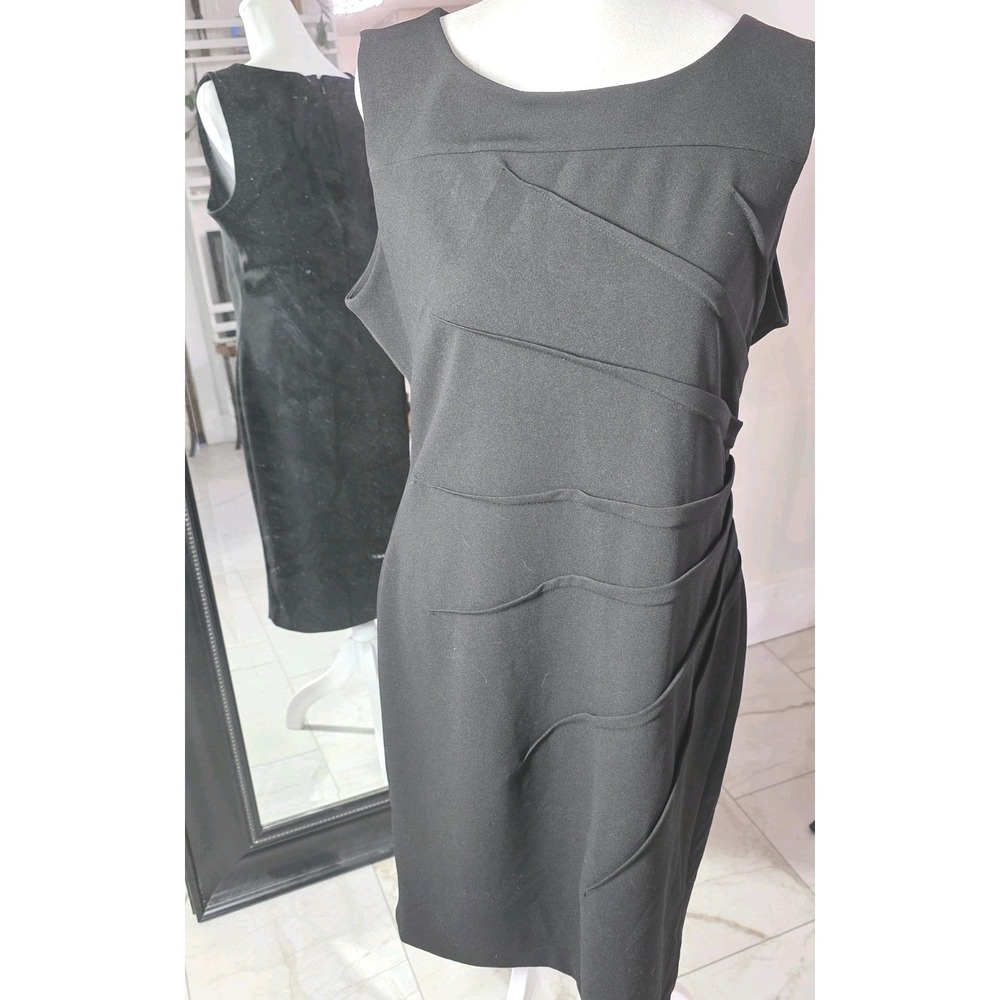 Calvin Klein Black Sleeveless Sheath Dress Size 12 Career Business Office